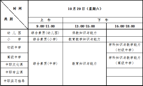 河南教师资格笔试公告